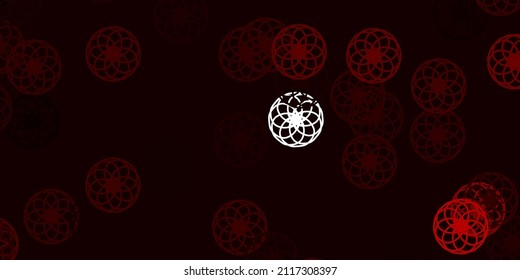 Light Pink, Red vector pattern with spheres. Modern abstract illustration with colorful circle shapes. Pattern for booklets, leaflets.