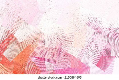 Light Pink, Red vector pattern with wry lines. Colorful geometric sample with gradient lines.  Texture for booklets, leaflets.