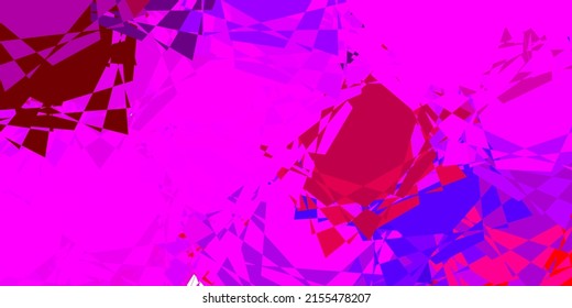 Light Pink, Red vector pattern with polygonal shapes. Outstanding abstract illustration with range of colorful triangles. Template for commercials.