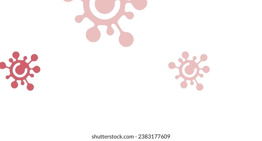 Light Pink, Red vector pattern with coronavirus elements. Smart illustration with covid signs in decorative style. Design for biohazard warning.