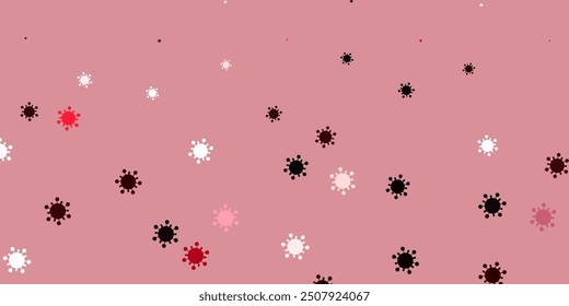 Light pink, red vector pattern with coronavirus elements. Colorful abstract illustration with gradient medical shapes. Wallpaper for health protection.