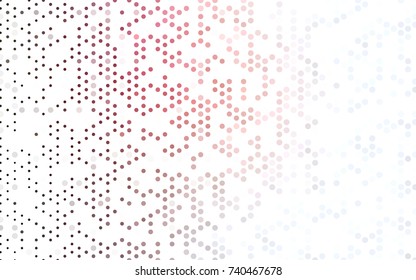 Light Pink, Red vector red pattern of geometric circles, shapes. Colorful mosaic banner. Geometric background with colored disks.