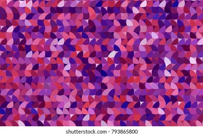 Light Pink, Red vector pattern with colored spheres. Geometric sample of repeating circles on white background in halftone style.