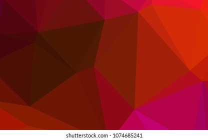 Light Pink, Red vector polygon abstract backdrop. A completely new color illustration in a  polygonal style. A completely new template for your business design.
