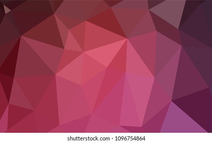 Light Pink, Red vector polygon abstract backdrop. Polygonal abstract illustration with gradient. Brand-new style for your business design.
