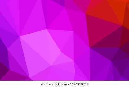 Light Pink, Red vector polygon abstract layout. Geometric illustration in Origami style with gradient.  Template for cell phone's backgrounds.