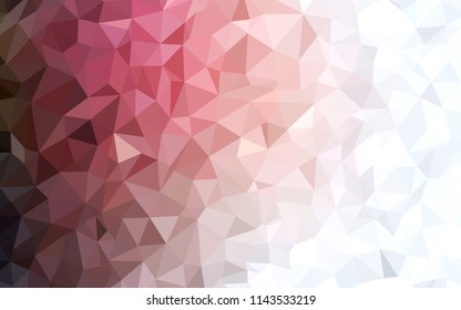 Light Pink, Red vector polygon abstract backdrop. Geometric illustration in Origami style with gradient.  Brand new design for your business.