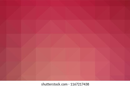 Light Pink, Red vector polygon abstract backdrop. Triangular geometric sample with gradient.  Brand new design for your business.