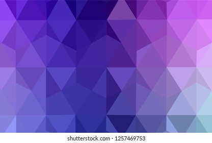 Light Pink, Red vector polygon abstract backdrop. Shining polygonal illustration, which consist of triangles. Best triangular design for your business.