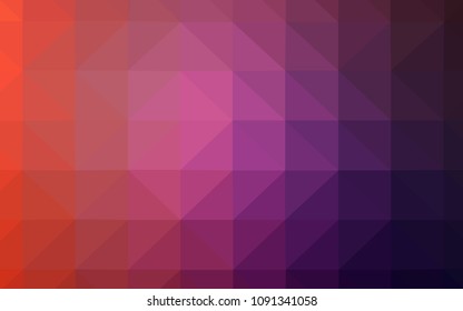Light Pink, Red vector polygonal background. Shining colorful illustration with triangles. Triangular pattern for your design.