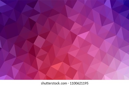 Light Pink, Red vector polygonal background. Creative illustration in halftone style with triangles. Brand new design for your business.