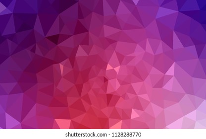 Light Pink, Red vector polygonal template. Geometric illustration in Origami style with gradient.  Polygonal design for your web site.