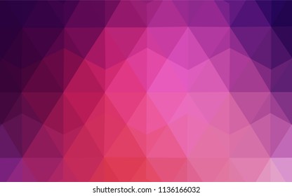 Light Pink, Red vector polygonal template. Colorful abstract illustration with triangles. Polygonal design for your web site.
