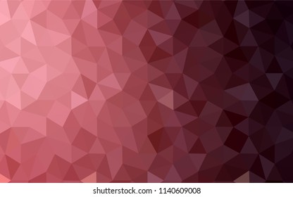 Light Pink, Red vector polygonal background. Geometric illustration in Origami style with gradient.  Polygonal design for your web site.