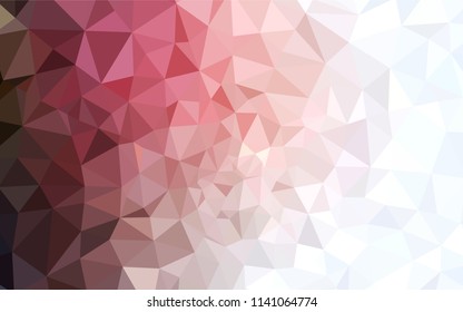 Light Pink, Red vector polygonal template. Shining colorful illustration with triangles. Best triangular design for your business.