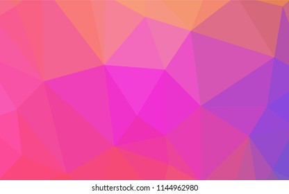 Light Pink, Red vector polygonal background. A completely new color illustration in a polygonal style. Brand new style for your business design.
