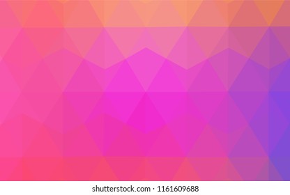 Light Pink, Red vector polygonal pattern. Shining polygonal illustration, which consist of triangles. Brand new style for your business design.
