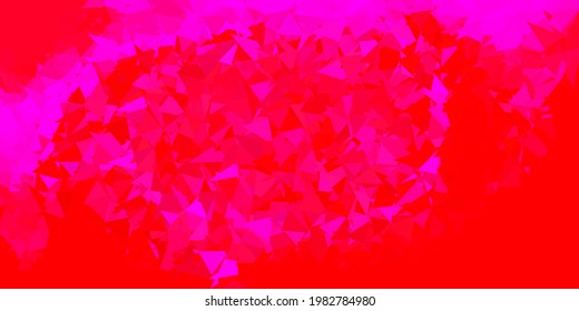 Light pink, red vector polygonal backdrop. Illustration in broken glass style with triangles. Smart pattern for websites.