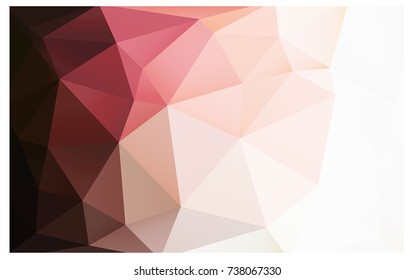 Light Pink, Red vector polygonal illustration, which consist of triangles. Triangular pattern for your business design. Geometric background in Origami style with gradient. 
