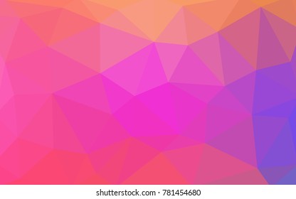 Light Pink, Red vector polygonal illustration, which consist of triangles. Triangular pattern for your business design. Geometric background in Origami style with gradient. 