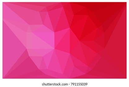 Light Pink, Red vector polygonal illustration, which consist of triangles with a gemstone in center. Triangular design of a huge diamond for your business. Creative geometric background of gems.