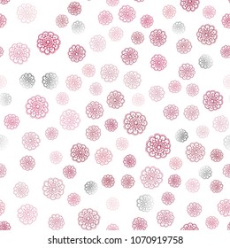 Light Pink, Red vector seamless natural abstract template. Flowers on blurred abstract background with gradient. Completely new design for your business.