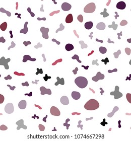 Light Pink, Red vector seamless template with lines, ovals. Shining crooked illustration in marble style. Textured wave pattern for backgrounds.