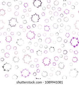 Light Pink, Red vector seamless texture with disks. Blurred bubbles on abstract background with colorful gradient. Completely new template for your brand book.
