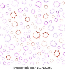 Light Pink, Red vector seamless pattern with spheres. Beautiful colored illustration with blurred circles in nature style. Pattern can be used as texture of wallpapers.