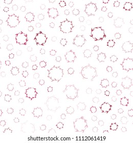Light Pink, Red vector seamless pattern with spheres. Abstract illustration with colored bubbles in nature style. Pattern can be used as texture of wallpapers.