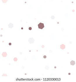 Light Pink, Red vector seamless template in hexagonal style. Illustration with set of colorful hexagons. New template for your brand book.