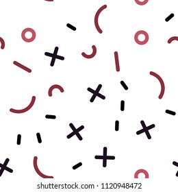 Light Pink, Red vector seamless pattern with abstract lines. Seamless gradient abstract lines on white background. Template for business cards, websites.