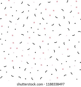 Light Pink, Red vector seamless texture with disks, lines. Design with connection of dots and lines on colorful background. Trendy design for wallpaper, fabric makers.