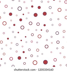 Light Pink, Red vector seamless cover with spots. Modern abstract illustration with colorful water drops. Design for textile, fabric, wallpapers.