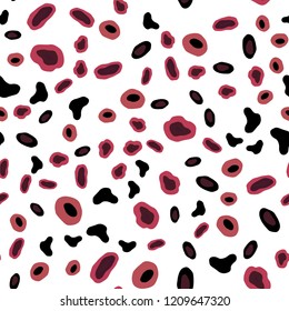 Light Pink, Red vector seamless cover with spots. Illustration with set of shining colorful abstract circles. Pattern for trendy fabric, wallpapers.