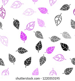 Light Pink, Red vector seamless abstract design with leaves. Modern geometrical abstract illustration with leaves. Pattern for design of window blinds, curtains.