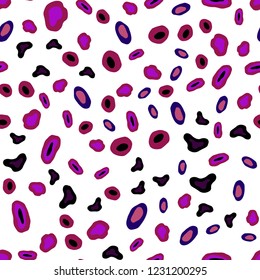 Light Pink, Red vector seamless cover with spots. Abstract illustration with colored bubbles in nature style. Pattern for design of fabric, wallpapers.