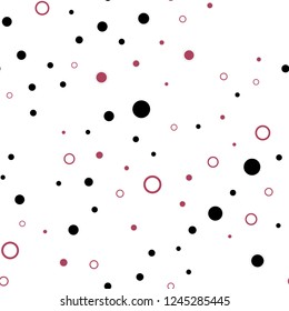 Light Pink, Red vector seamless backdrop with dots. Glitter abstract illustration with blurred drops of rain. Pattern for design of window blinds, curtains.