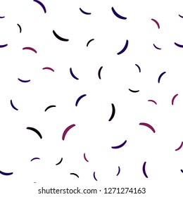 Light Pink, Red vector seamless template with bent lines. A sample with colorful lines, shapes. Brand new design for your ads, poster, banner.