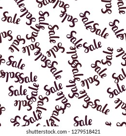 Light Pink, Red vector seamless cover with symbols of 70, 90 % sales. Colorful set of  percentage signs in simple style. Template for season sales, shopping ads.