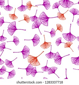 Light Pink, Red vector seamless abstract background with leaves. Brand new colored illustration in blurry style with leaves. Pattern for trendy fabric, wallpapers.