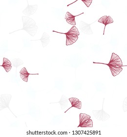 Light Pink, Red vector seamless doodle backdrop with leaves. Colorful illustration in doodle style with leaves. Template for business cards, websites.