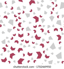 Light Pink, Red vector seamless, isometric layout with rectangles, triangles. Decorative design in abstract style with lines, cubes. Template for business cards, websites.