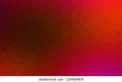 Light Pink, Red vector shining triangular cover. Elegant bright polygonal illustration with gradient. Triangular pattern for your design.
