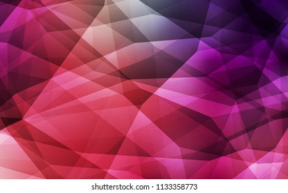 Light Pink, Red vector shining triangular layout. A completely new color illustration in a polygonal style. Best triangular design for your business.