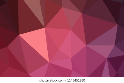 Light Pink, Red vector shining triangular cover. Colorful abstract illustration with triangles. Completely new template for your banner.