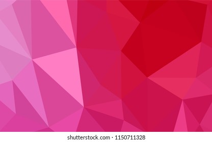 Light Pink, Red vector shining triangular cover. A sample with polygonal shapes. A new texture for your web site.