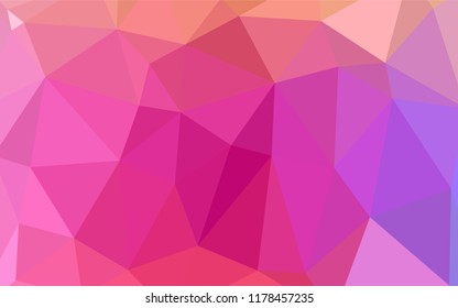Light Pink, Red vector shining triangular backdrop. A sample with polygonal shapes. The template for cell phone's backgrounds.