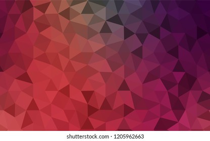 Light Pink, Red vector shining triangular cover. A completely new color illustration in a polygonal style. Pattern for a brand book's backdrop.