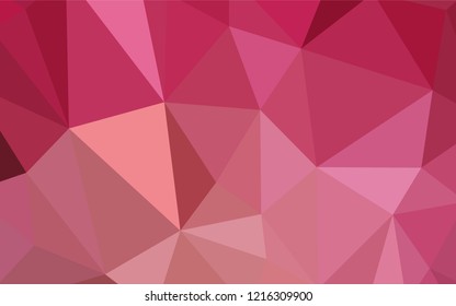 Light Pink, Red vector shining triangular backdrop. Colorful abstract illustration with triangles. Textured pattern for your backgrounds.
